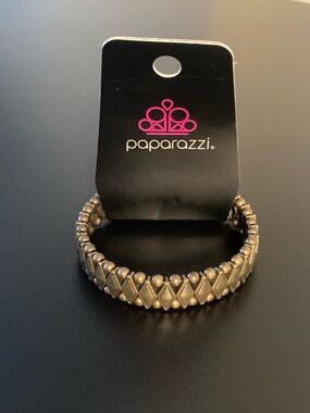 paparazzi Antique Gold Geometric Bead Stretch Bracelet